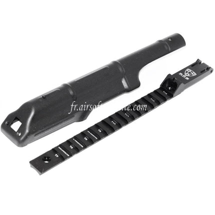 APS Haut Boîtier Couverture avec Tactical Rail La hausse Convient pour APS AEK AK Série AEG Fusil Airsoft Noir