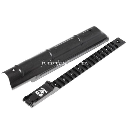 APS Haut Boîtier Couverture avec Tactical Rail La hausse Convient pour APS AEK AK Série AEG Fusil Airsoft Noir