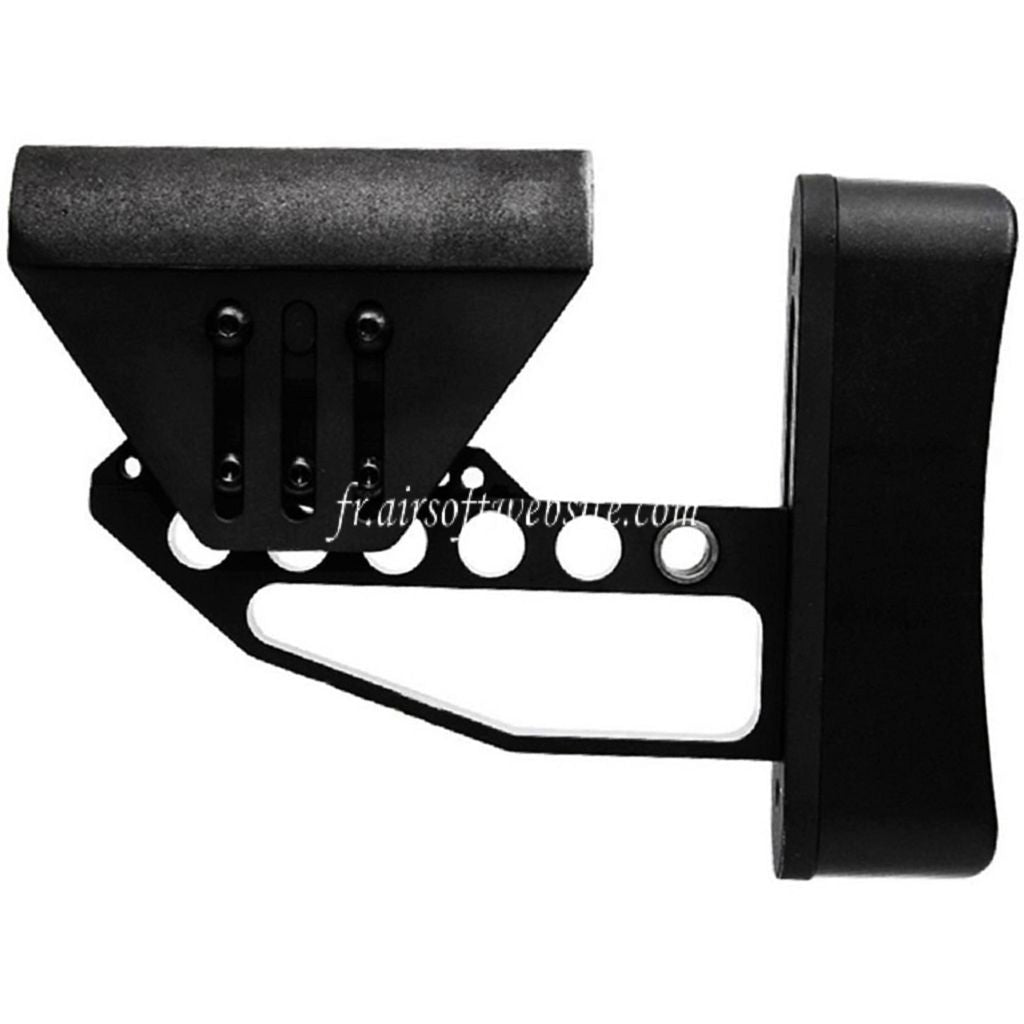 Airsoft Website Léger Réglable Crosse (Type 2) Convient pour M4 M16 Série AEG Fusil Noir