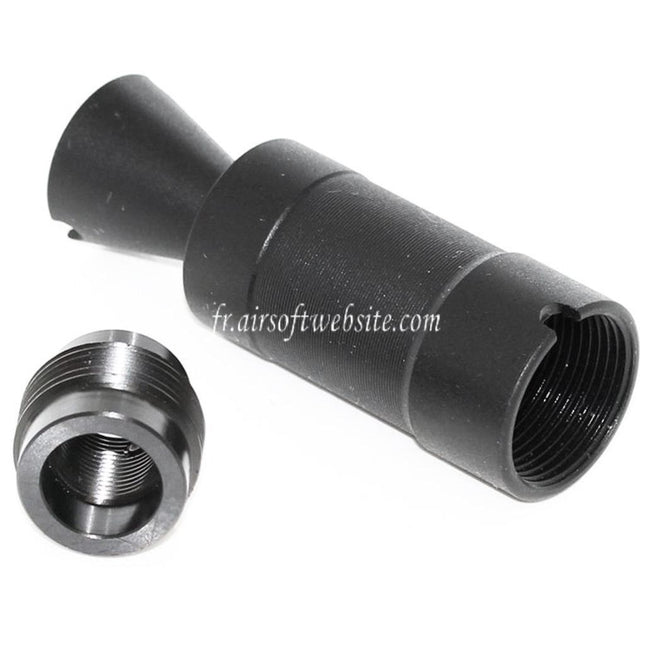 APS AK74U Muzzle Frein de Bouche Convient pour -14mm CCW sens antihoraire Canon Fusil Airsoft Noir