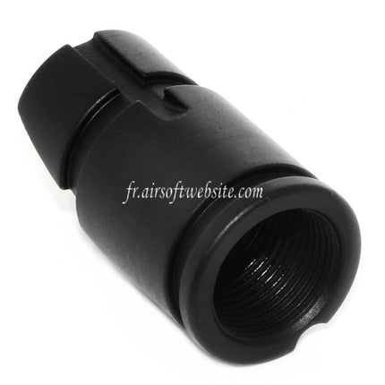 APS AKM Slant Frein de Bouche Convient pour -14mm CCW sens antihoraire Canon Fusil Airsoft Noir