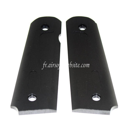 Airsoft Website CNC Aluminium Griffschalen Passend für Tokyo Marui M1911 M.E.U. ARMY ARMAMENT 1911 Serie Pistole Schwarz
