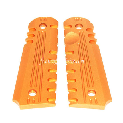 Airsoft Website CNC Aluminum Poignée Couvre Convient pour Tokyo Marui M1911 M.E.U. ARMY ARMAMENT 1911 Série Pistolet