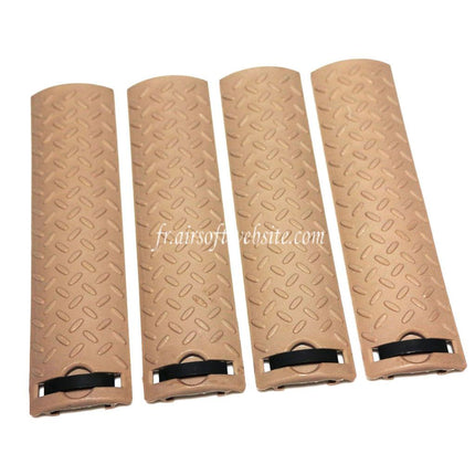 Airsoft Website 4-Piece Set Skidproof Texture Type Rail Cover Panel Tan