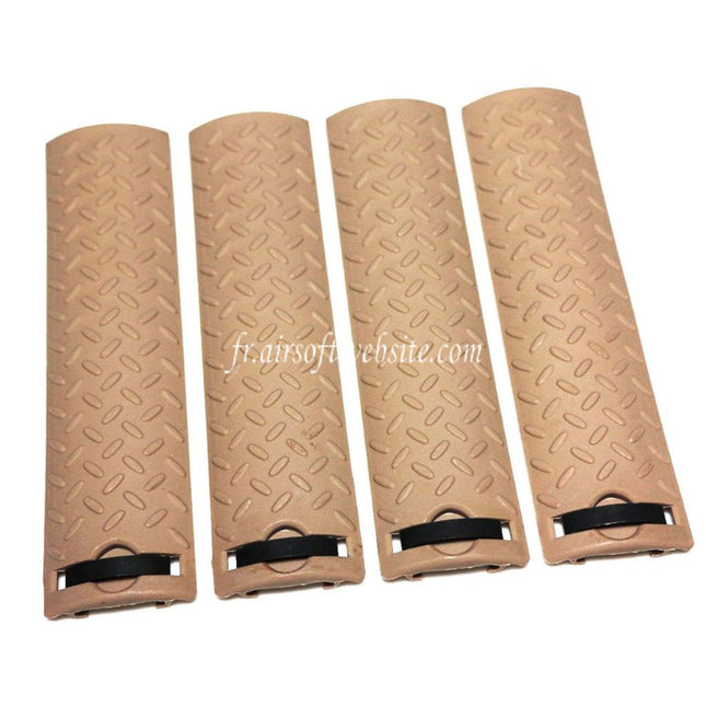 Airsoft Website 4pièces Set Skidproof Texture Type Rail Couvre Panel Tan