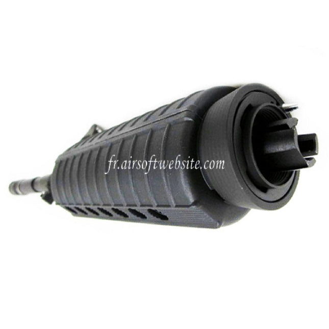 E&C CNC Aluminum RAS Avant Set Rail de Garde-Main avec 12.5 Pouces Canon Extérieur Convient pour M4 M16 M4A1 Série AEG Fusil Airsoft Noir