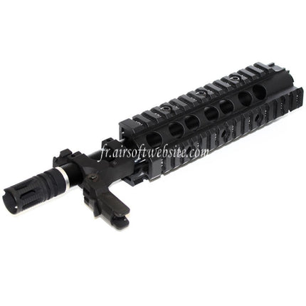 E&C CNC Aluminum RAS Avant Set Rail de Garde-Main Convient pour SR16 M4 M16 Série AEG Fusil Airsoft Noir