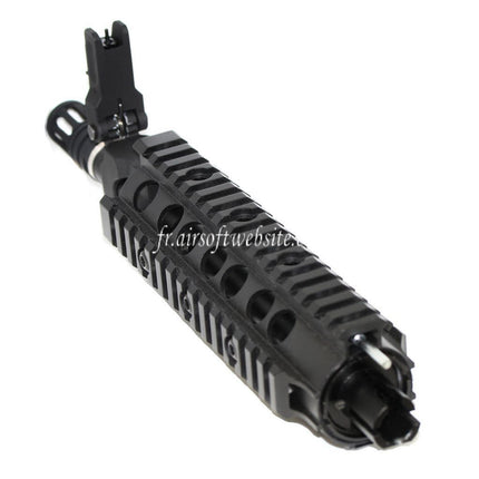 E&C CNC Aluminum RAS Avant Set Rail de Garde-Main Convient pour SR16 M4 M16 Série AEG Fusil Airsoft Noir