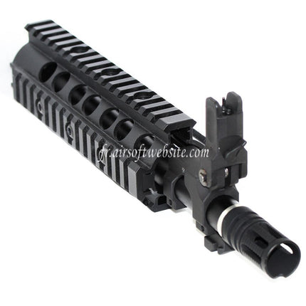 E&C CNC Aluminum RAS Avant Set Rail de Garde-Main Convient pour SR16 M4 M16 Série AEG Fusil Airsoft Noir