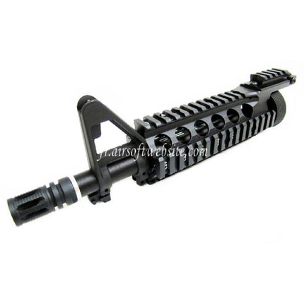 E&C CNC Aluminum RIX RAS Avant Set Rail de Garde-Main avec 9.5 Pouces Canon Extérieur Convient pour M4 M16 Série AEG Fusil Airsoft Noir