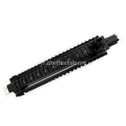 E&C CNC Aluminum MK110 RAS Avant Set Rail de Garde-Main avec 9.5 Pouces Canon Extérieur Convient pour M4 M16 M4A1 Série AEG Fusil Airsoft Noir