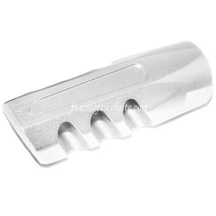 APS EMG Licensed F1 Firearms Angle Faced Frein de Bouche Cache-Flamme Convient pour -14mm CCW sens antihoraire Canon Fusil Airsoft