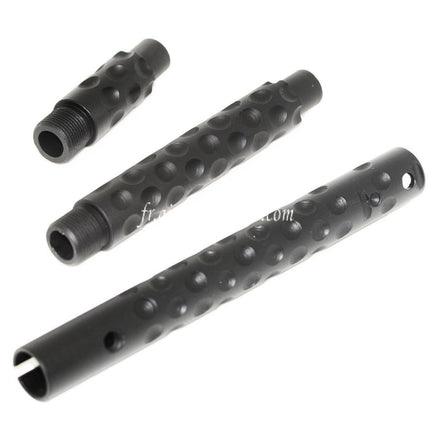Airsoft Website 3pièces Aluminium KAC PDW Type Canon Extérieur Extension Tube -14mm CCW sens antihoraire Fusil Noir