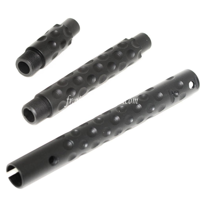 Airsoft Website 3pièces Aluminium KAC PDW Type Canon Extérieur Extension Tube -14mm CCW sens antihoraire Fusil Noir