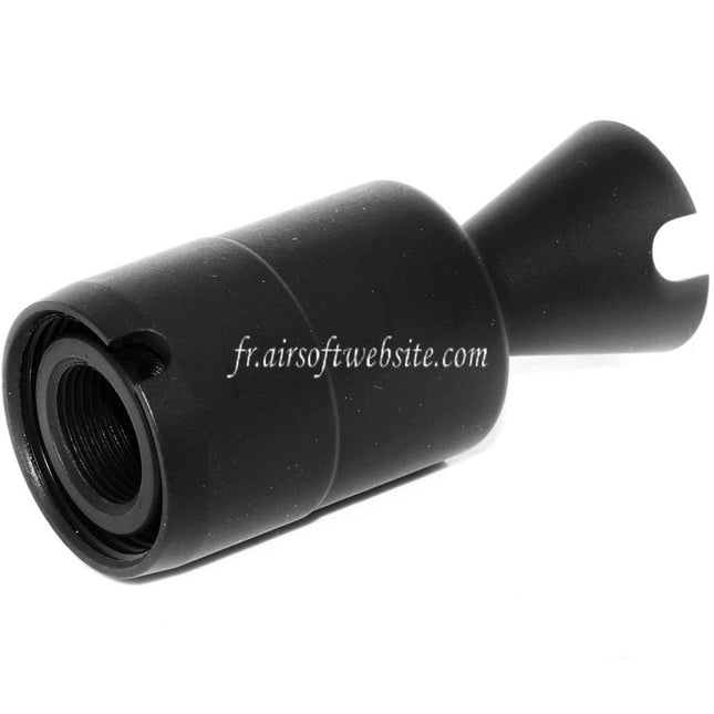 CYMA AKS74U Métal Frein de Bouche Convient pour -14mm CCW sens antihoraire Canon Fusil Airsoft Noir