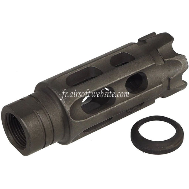 5KU Acier Mini Notalon Breacher Brake Frein de Bouche Convient pour -14mm CCW sens antihoraire Canon Fusil Airsoft Noir