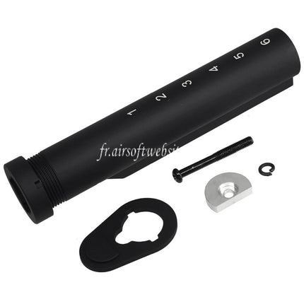 APS M4A64 Shark Style Crosse avec Cheek Piece Set Convient pour M4 M16 Série AEG Fusil Airsoft Noir