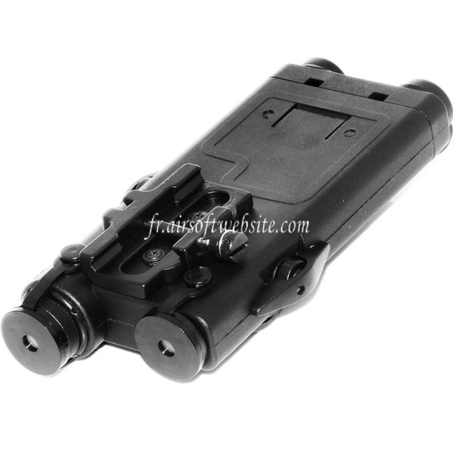 Airsoft Website PEQ 2 Style Batterie Boîte avec 20mm RIS Montage Convient pour AEG Airsoft Noir