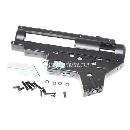 D-BOYS 7mm Bearing AEG Renforcé Vitesse Boîte Boîtier Version 2 Convient pour M4 Série AEG Fusil Airsoft Noir