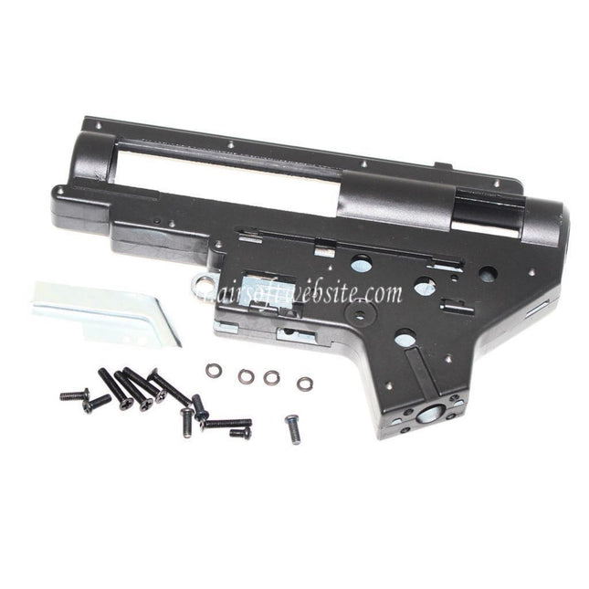 D-BOYS 7mm Bearing AEG Renforcé Vitesse Boîte Boîtier Version 2 Convient pour M4 Série AEG Fusil Airsoft Noir