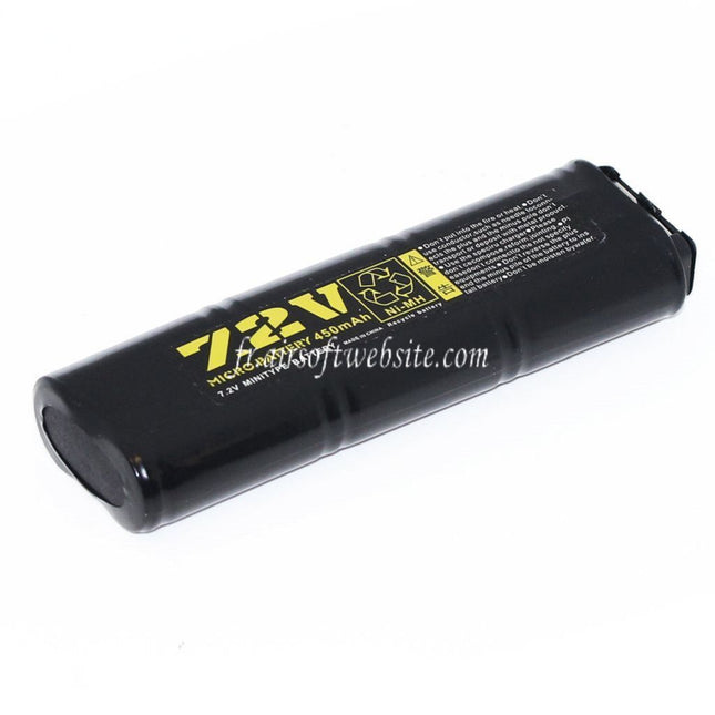 WELL 7.2V 450mAh Ni-MH Rechargeable Batterie Convient pour Vz61 / MP7 / MAC10 / R2 / R4 AEG Airsoft