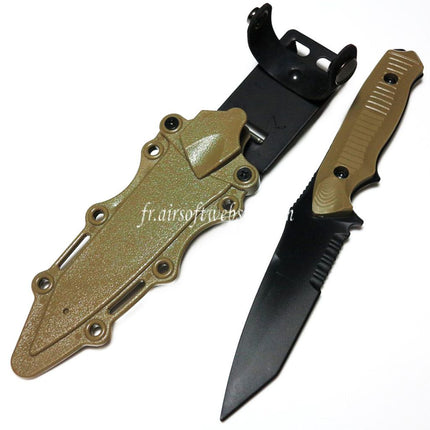 CYMA Plastic 141 Nimravus Tanto Dummy Knife (Non-sharp Soft Rubber Dummy Knife) with Sheath