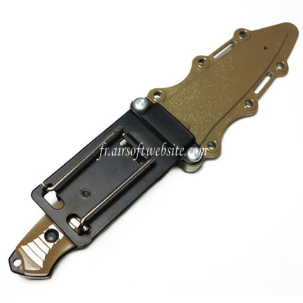 CYMA Plastic 141 Nimravus Tanto Dummy Knife (Non-sharp Soft Rubber Dummy Knife) with Sheath