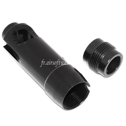 D-BOYS AK74S Frein de Bouche Convient pour -14mm CCW sens antihoraire Canon Fusil Airsoft Noir