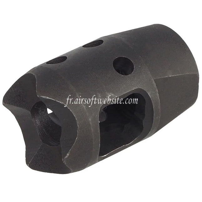 AIRSOFT WEBSITE Mini XT Type L'acier Cache-flamme Convient pour Filetage -14mm CCW Sens Anti-Horaire Canon Fusil Noir
