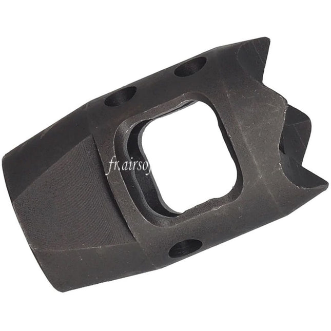 AIRSOFT WEBSITE Mini XT Type L'acier Cache-flamme Convient pour Filetage -14mm CCW Sens Anti-Horaire Canon Fusil Noir
