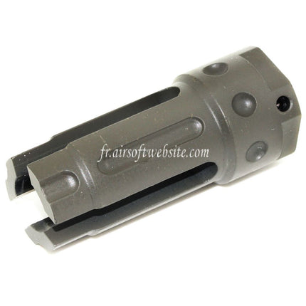 Airsoft Website 57mm QDC Style Muzzle Brake Flash Hider Fits -14mm CCW Counter-clockwise Rifle Barrel