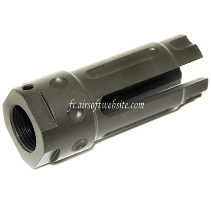 Airsoft Website 57mm QDC Style Muzzle Brake Flash Hider Fits -14mm CCW Counter-clockwise Rifle Barrel