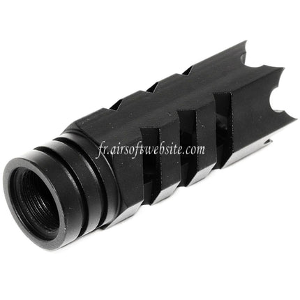 Airsoft Website 64mm Spiked Breacher Mündungsbremse Passend für -14mm CCW gegen den Uhrzeigersinn Gewehrlauf