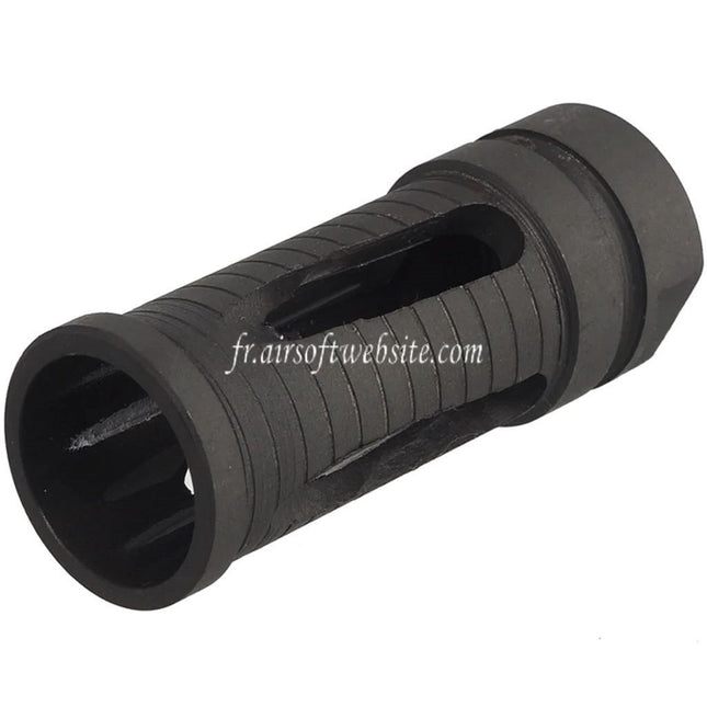 AIRSOFT WEBSITE 56mm Métal Cache-flamme Convient pour Filetage -14mm CCW Sens Anti-Horaire Canon Fusil Noir