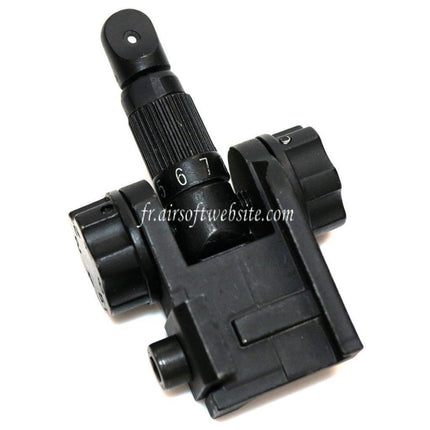 D-BOYS SCAR Type Métal Rabattable Hausse Convient pour M4 M16 AR Série Fusil Airsoft