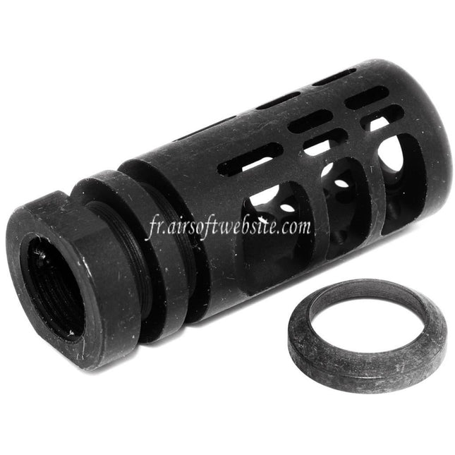 5KU Gamma 762 Type Métal Frein de Bouche Convient pour -14mm CCW sens antihoraire Canon Fusil Airsoft Noir
