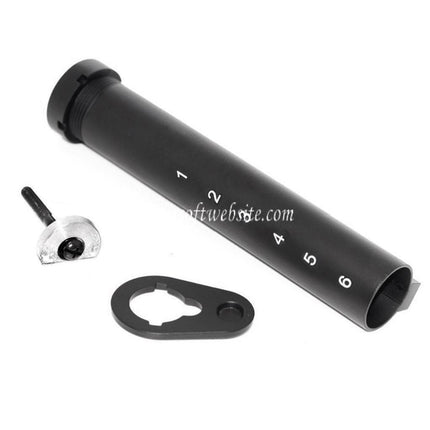 APS 6-Positions Crosse Buffer Tube Convient pour ASR M4 M16 Série AEG Fusil Airsoft Noir