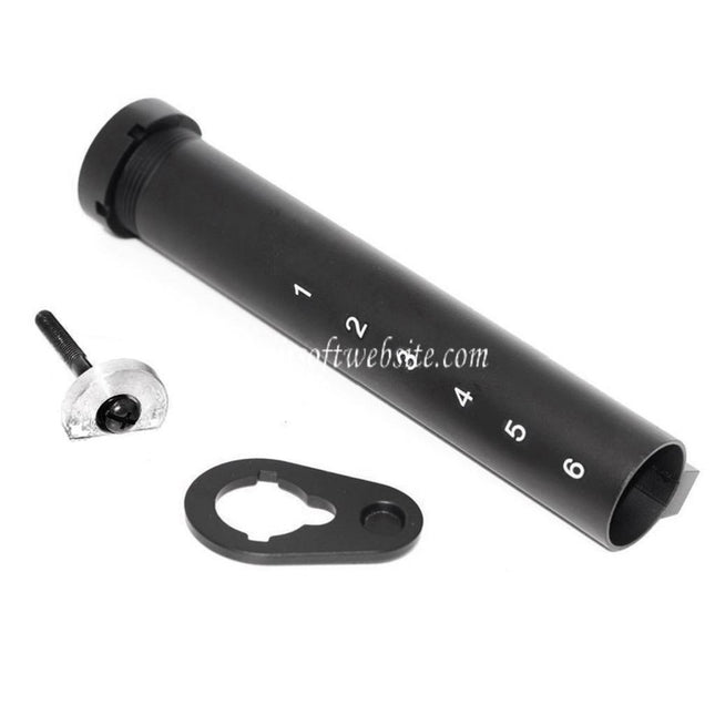 APS 6-Positions Crosse Buffer Tube Convient pour ASR M4 M16 Série AEG Fusil Airsoft Noir