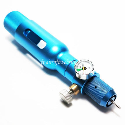 PPS 45g Co2 Gaz Rechargeable CNC Chargeur avec PSI Jauge