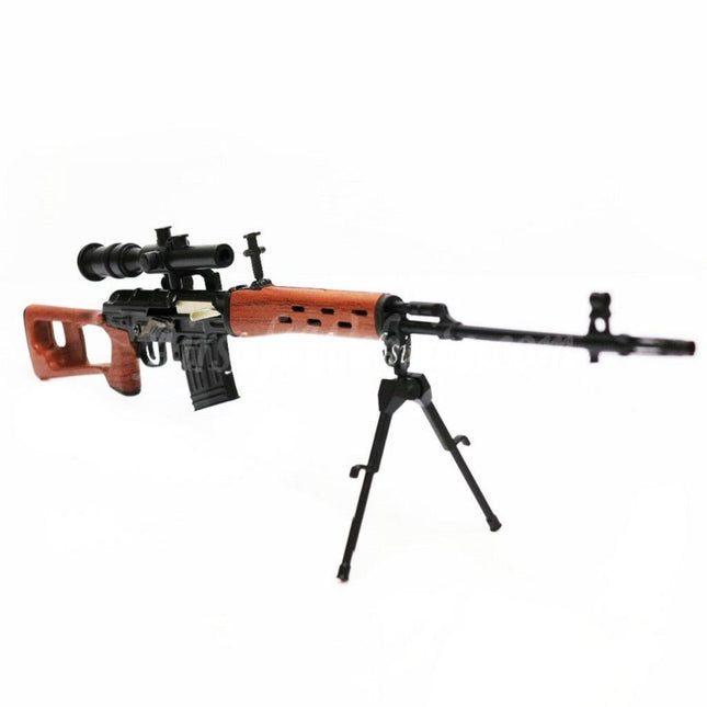 Airsoft Website 12 Pouces Non-Fonctionnelle Jouet Modèle Kit 1:6 Dragunov SVD Sniper Fusil Noir/Brun