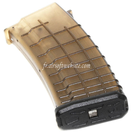 CYMA 170 Billes Mip-Cap Bulgarian Waffle Chargeur Convient pour AK Série AEG Fusil Airsoft Translucide Brun