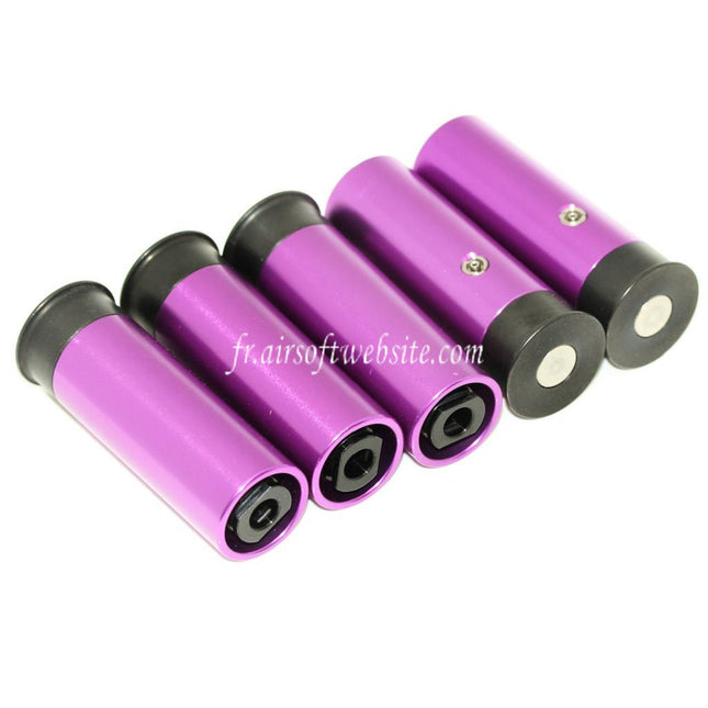 PPS 5pièces 6 Billes Co2 Gaz Métal Chasse Cartouche Convient pour Tanaka PPS M870 XM26 Pump Action Shotgun Airsoft