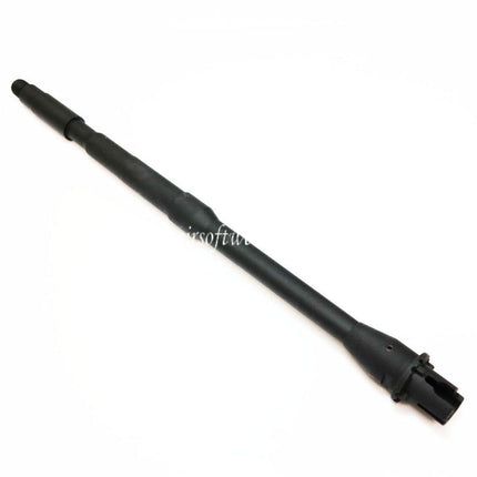 5KU 365mm 14.25 Zoll Aluminium Außenlauf Carbine Length -14mm CCW passend für M4 M16 Serie AEG Airsoft Gewehr Schwarz
