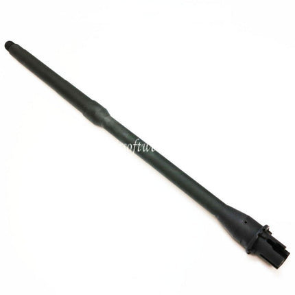 5KU 405mm 16 Pouces Aluminium Canon Extérieur Mid Length -14mm CCW sens antihoraire Convient pour M4 M16 Série AEG Fusil Airsoft Noir