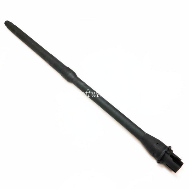 5KU 460mm 18 Pouces Aluminium Canon Extérieur Mid Length -14mm CCW sens antihoraire Convient pour M4 M16 Série AEG Fusil Airsoft Noir