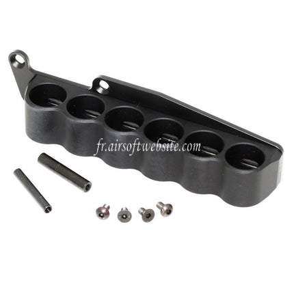 PPS CNC 6 Rounds Shotgun Shell Holder Suitable for M870 Airsoft Black