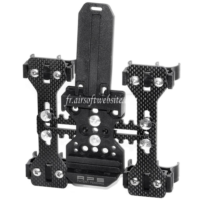 APS 2x Quad-Load Cartouche Caddy System avec Passant de ceinture Convient pour CAM870 Shotgun Cartouche Noir