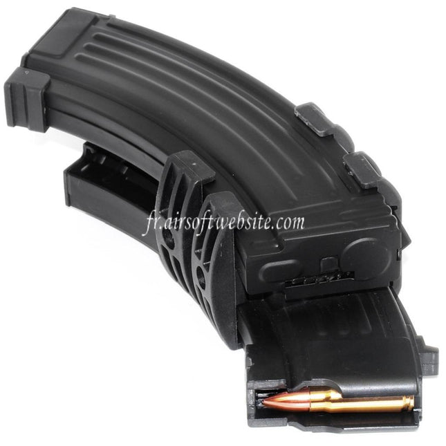 BATTLEAXE 1200 Billes Auto Winding Electric Dual Chargeur avec 220v EU Plug Convient pour AK Série AEG Fusil Airsoft Noir