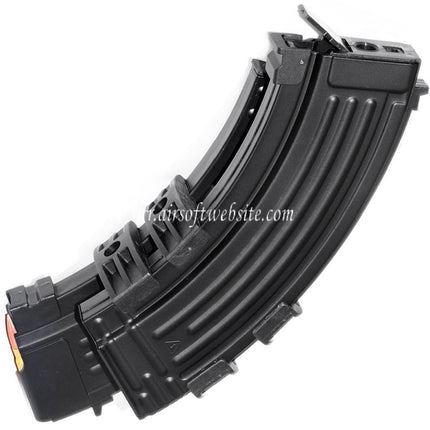 BATTLEAXE 1200 Kugeln Automatisches elektrisches Dual-Magazin mit 220V EU-Stecker für AK Serie AEG Airsoft Gewehr Schwarz