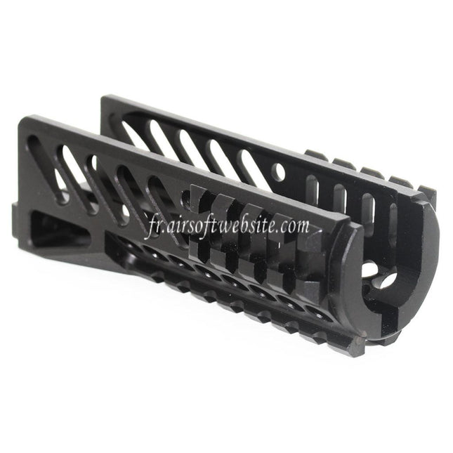 Airsoft Website 130mm CNC Aluminium Bas Rail de Garde-Main Convient pour Tokyo Marui CYMA GHK LCT E&L AKS74U Série AEG GBB Fusil Noir